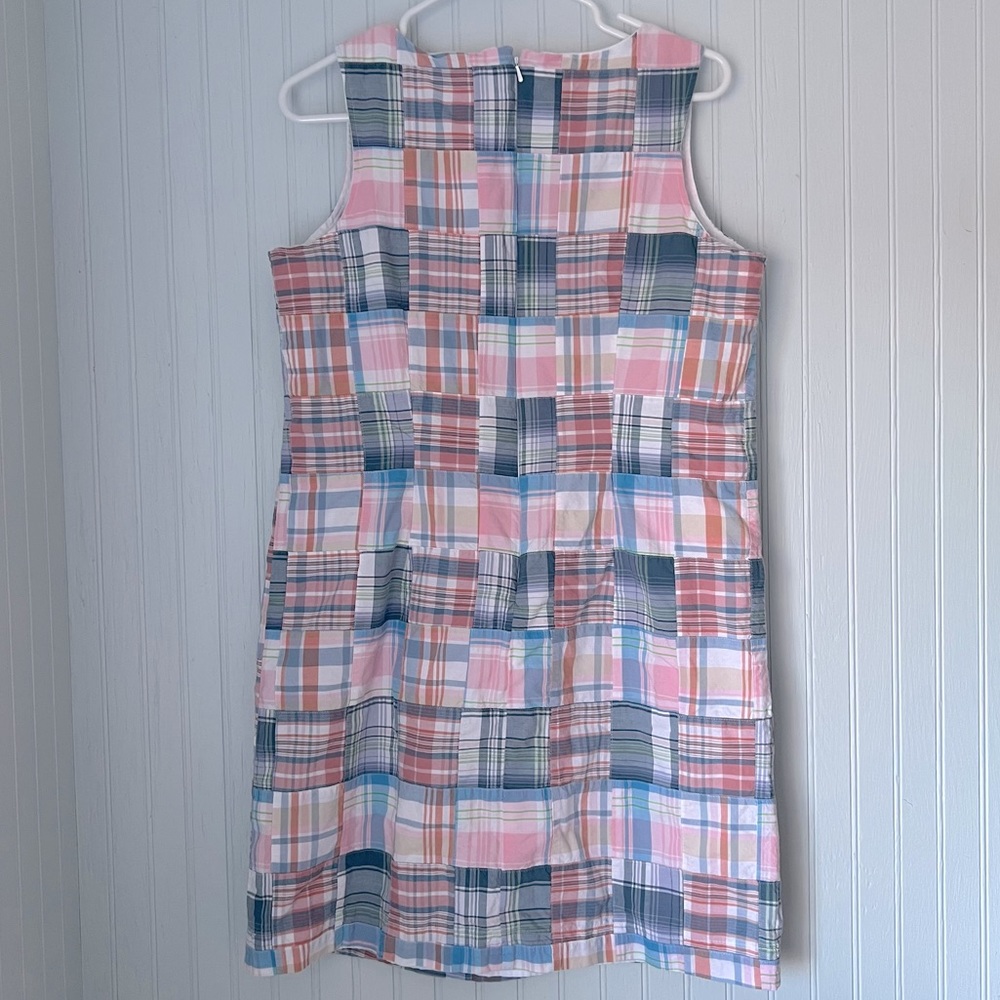 Vintage LLBean Patchwork Madras Dress Size 14P